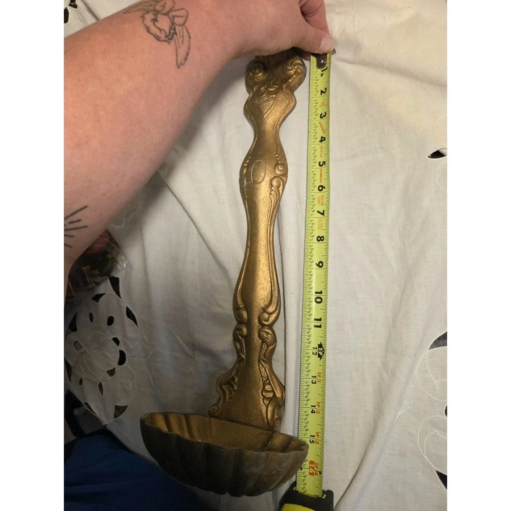 Vintage Cast Metal Ladle Mid Century Modern Wall Planter Or Decor